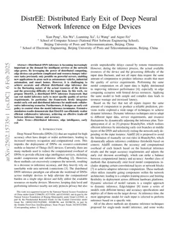 DistrEE: Distributed Early Exit of Deep Neural Network Inference on Edge Devices