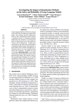 Investigating the Impact of Quantization Methods on the Safety and Reliability of Large Language Models