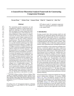 A General Error-Theoretical Analysis Framework for Constructing Compression Strategies