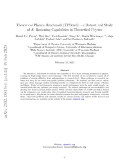 Theoretical Physics Benchmark (TPBench) -- a Dataset and Study of AI Reasoning Capabilities in Theoretical Physics