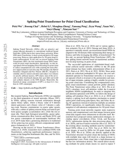 Spiking Point Transformer for Point Cloud Classification
