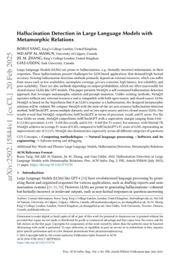 Hallucination Detection in Large Language Models with Metamorphic Relations
