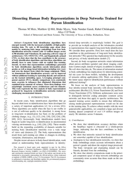 Dissecting Human Body Representations in Deep Networks Trained for Person Identification