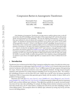 Compression Barriers for Autoregressive Transformers