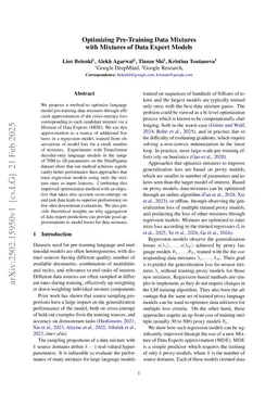 Optimizing Pre-Training Data Mixtures with Mixtures of Data Expert Models