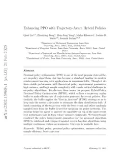 Enhancing PPO with Trajectory-Aware Hybrid Policies