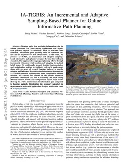 IA-TIGRIS: An Incremental and Adaptive Sampling-Based Planner for Online Informative Path Planning