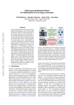 Multi-Agent Multimodal Models for Multicultural Text to Image Generation