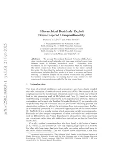 Hierarchical Residuals Exploit Brain-Inspired Compositionality