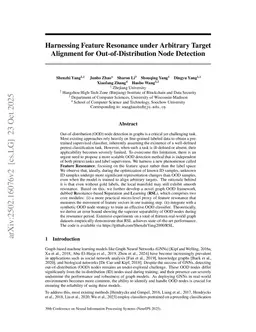 Harnessing Feature Resonance under Arbitrary Target Alignment for Out-of-Distribution Node Detection