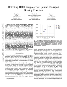 Detecting OOD Samples via Optimal Transport Scoring Function