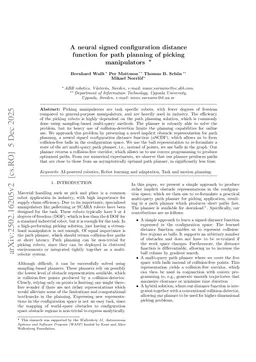 A neural signed configuration distance function for path planning of picking manipulators