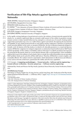 Verification of Bit-Flip Attacks against Quantized Neural Networks