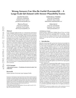 Wrong Answers Can Also Be Useful: PlausibleQA -- A Large-Scale QA Dataset with Answer Plausibility Scores