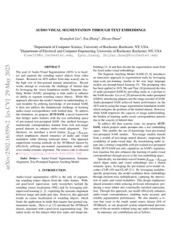 Audio Visual Segmentation Through Text Embeddings