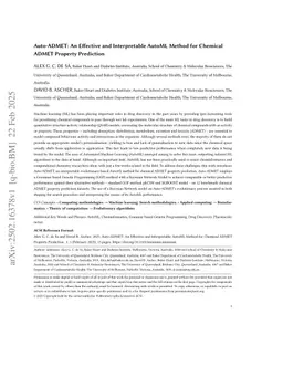 Auto-ADMET: An Effective and Interpretable AutoML Method for Chemical ADMET Property Prediction