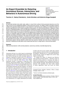 An Expert Ensemble for Detecting Anomalous Scenes, Interactions, and Behaviors in Autonomous Driving