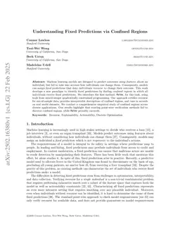 Understanding Fixed Predictions via Confined Regions