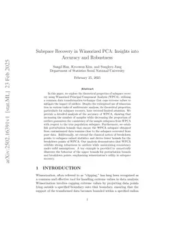 Subspace Recovery in Winsorized PCA: Insights into Accuracy and Robustness