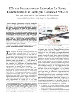 Efficient Semantic-aware Encryption for Secure Communications in Intelligent Connected Vehicles