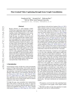 Fine-Grained Captioning of Long Videos through Scene Graph Consolidation