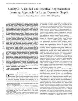 UniDyG: A Unified and Effective Representation Learning Approach for Large Dynamic Graphs