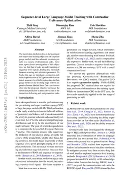 Sequence-level Large Language Model Training with Contrastive Preference Optimization