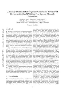 Auxiliary Discrminator Sequence Generative Adversarial Networks (ADSeqGAN) for Few Sample Molecule Generation