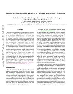 Feature Space Perturbation: A Panacea to Enhanced Transferability Estimation