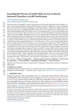 Guarding the Privacy of Label-Only Access to Neural Network Classifiers via iDP Verification