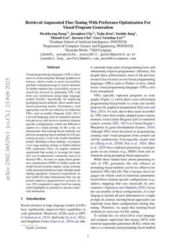 Retrieval-Augmented Fine-Tuning With Preference Optimization For Visual Program Generation