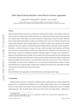 Multi-Target Federated Backdoor Attack Based on Feature Aggregation