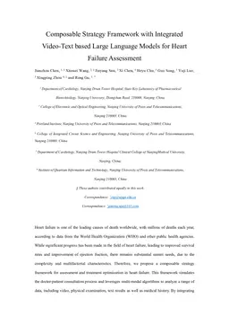 Composable Strategy Framework with Integrated Video-Text based Large Language Models for Heart Failure Assessment