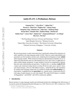 Audio-FLAN: A Preliminary Release