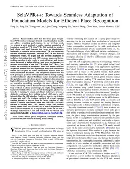 SelaVPR++: Towards Seamless Adaptation of Foundation Models for Efficient Place Recognition