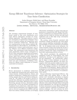 Energy-Efficient Transformer Inference: Optimization Strategies for Time Series Classification