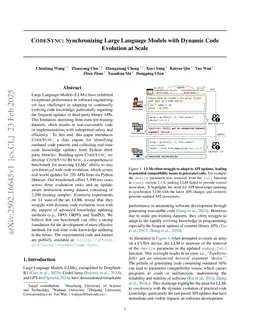 CODESYNC: Synchronizing Large Language Models with Dynamic Code Evolution at Scale