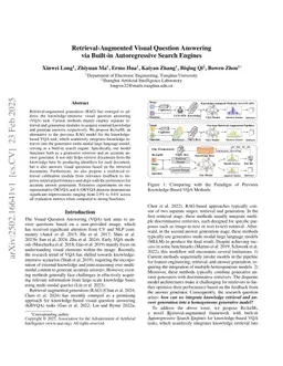 Retrieval-Augmented Visual Question Answering via Built-in Autoregressive Search Engines