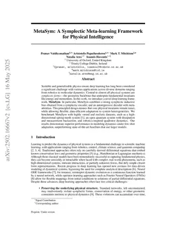 MetaSym: A Symplectic Meta-learning Framework for Physical Intelligence