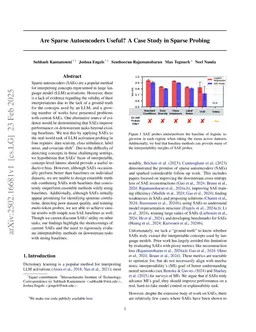 Are Sparse Autoencoders Useful? A Case Study in Sparse Probing