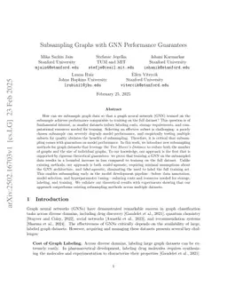 Subsampling Graphs with GNN Performance Guarantees