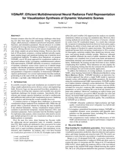 ViSNeRF: Efficient Multidimensional Neural Radiance Field Representation for Visualization Synthesis of Dynamic Volumetric Scenes