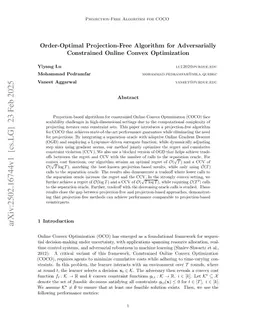 BAGEL: Projection-Free Algorithm for Adversarially Constrained Online Convex Optimization