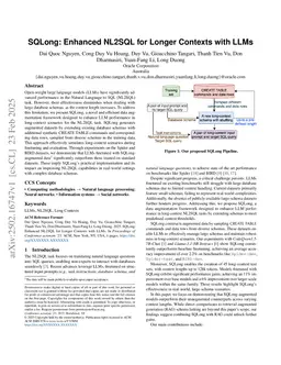 SQLong: Enhanced NL2SQL for Longer Contexts with LLMs