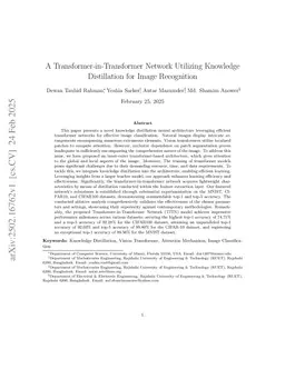 A Transformer-in-Transformer Network Utilizing Knowledge Distillation for Image Recognition
