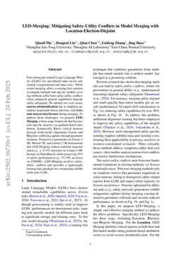 LED-Merging: Mitigating Safety-Utility Conflicts in Model Merging with Location-Election-Disjoint