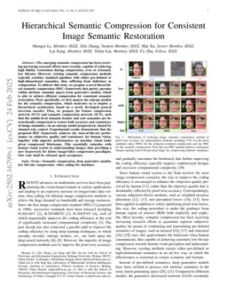 Hierarchical Semantic Compression for Consistent Image Semantic Restoration
