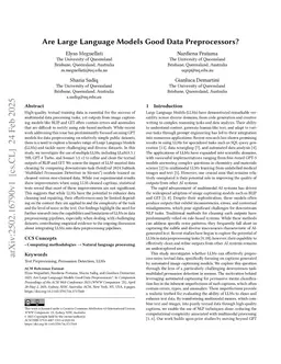 Are Large Language Models Good Data Preprocessors?