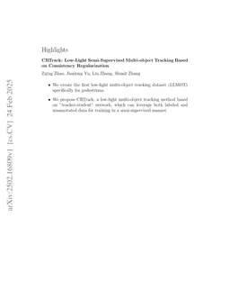 CRTrack: Low-Light Semi-Supervised Multi-object Tracking Based on Consistency Regularization