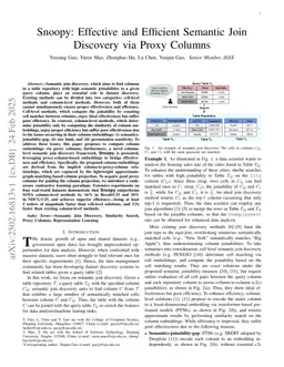 Snoopy: Effective and Efficient Semantic Join Discovery via Proxy Columns